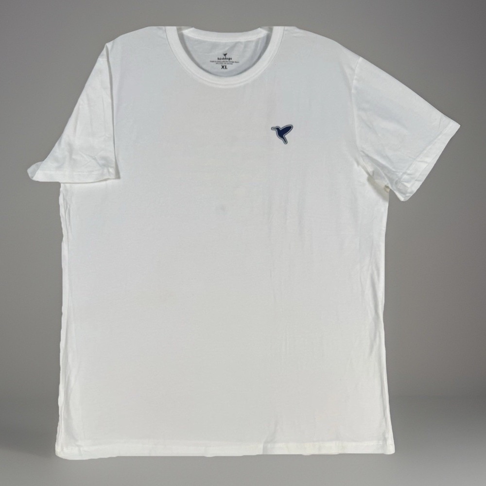 Bird Dogs Shirt Mens Extra Large White Logo Short Sleeve Crew Neck Cotton Prepy